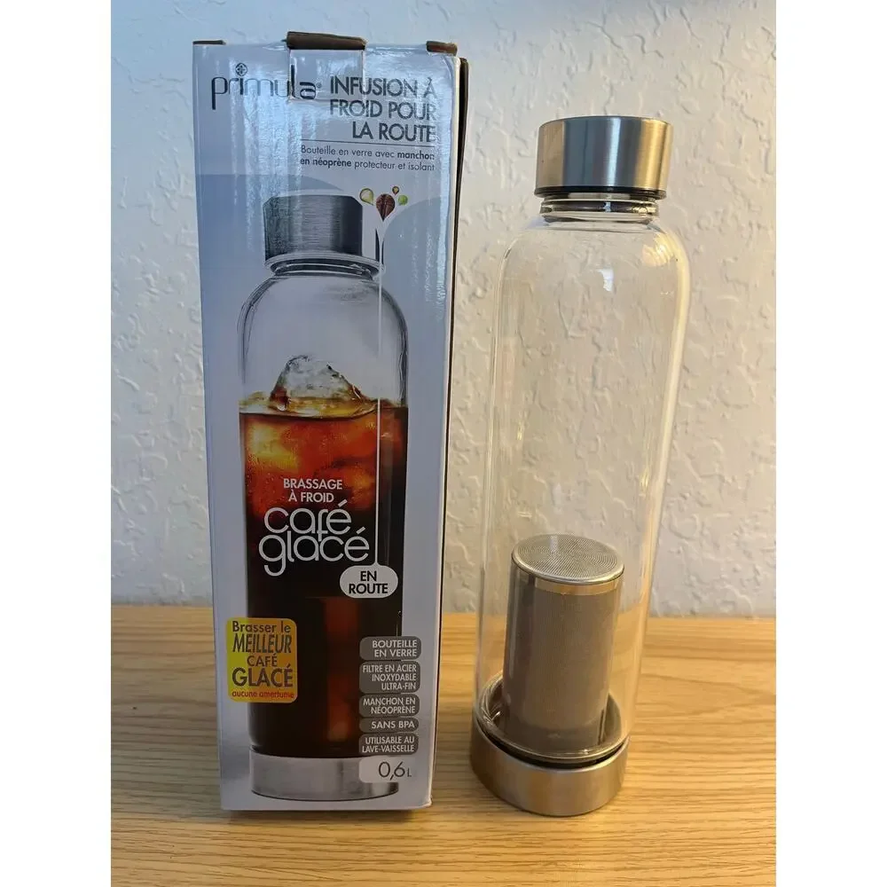 Primula Cold Brew & Travel Glass Bottle 20 oz Iced Coffee Brewer